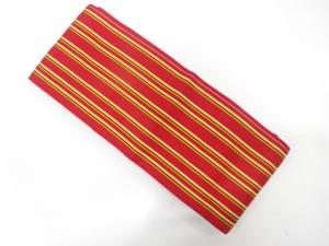 アンティーク　本場筑前博多　縞模様織り出し半幅帯（着用可）